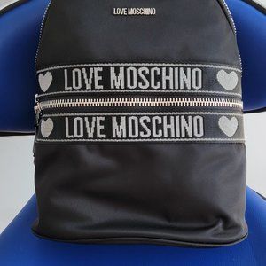 Brand New Love Moschino Borsa Nylon Pu Nero backpack